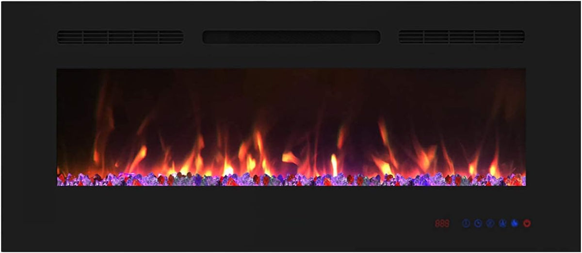 Recessed and Wall Mounted Electric Fireplace Insert with Remote K998252