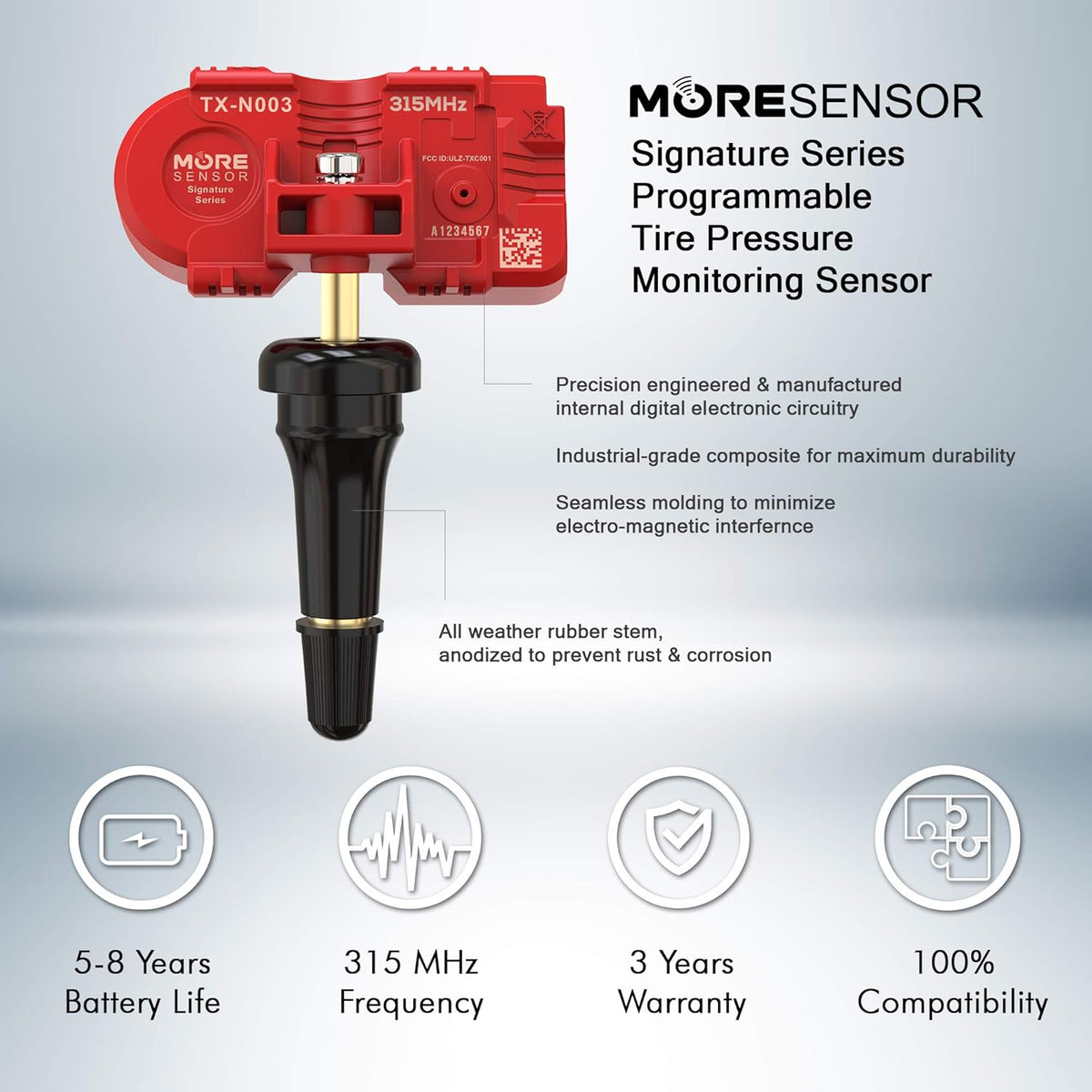 315MHz TPMS Tire Pressure Sensor 4-Pack E1967