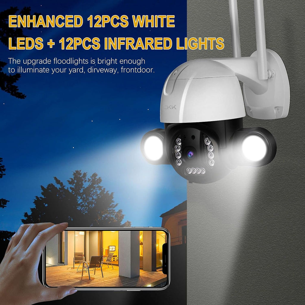 5MP Wireless PTZ Security Camera Outdoor with 64GB SD Card B96202