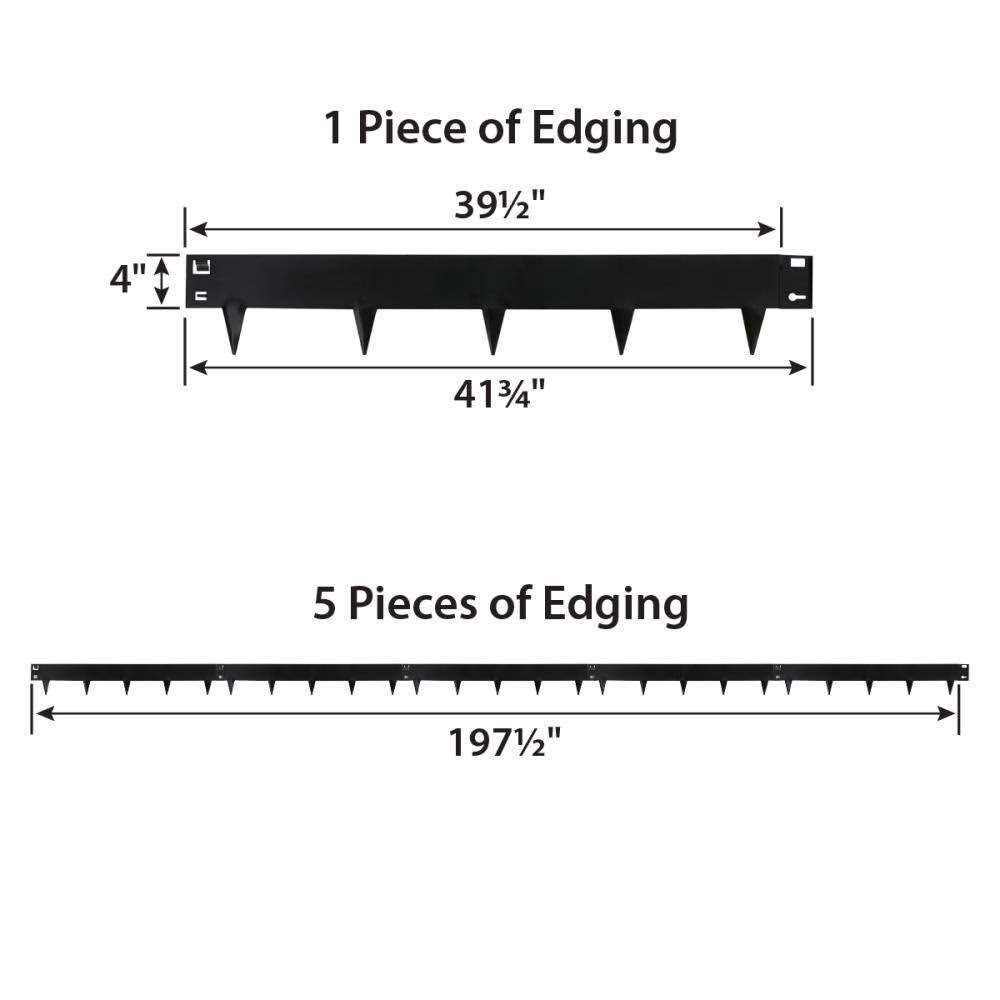 5-Pack Black Landscape Edging Section P39486