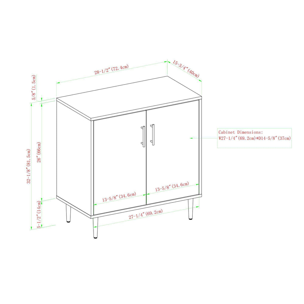 Solid Black Accent Cabinet Q500