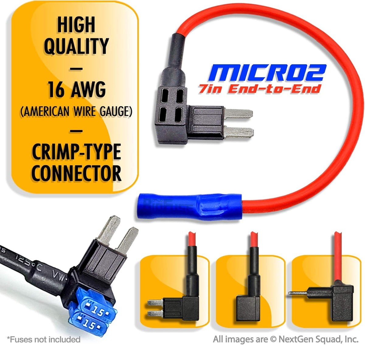 12V Micro2 50 Piece Add-a-Circuit Car Fuse Tap and Holders Pack U492127