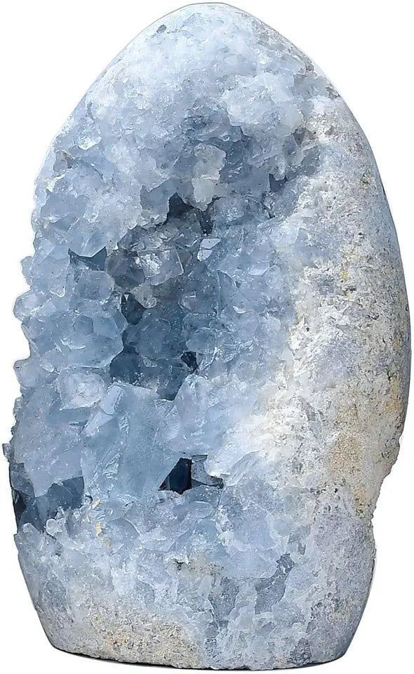 Blue Celestite Cluster Geode Healing Crystal Stone Q133994