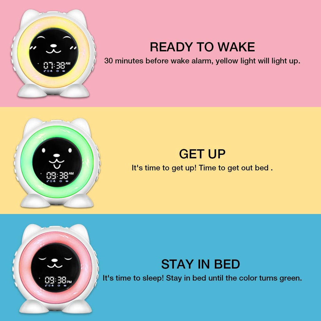 Cat Alarm Clock with Night Light & Sleep Sound Machine A615