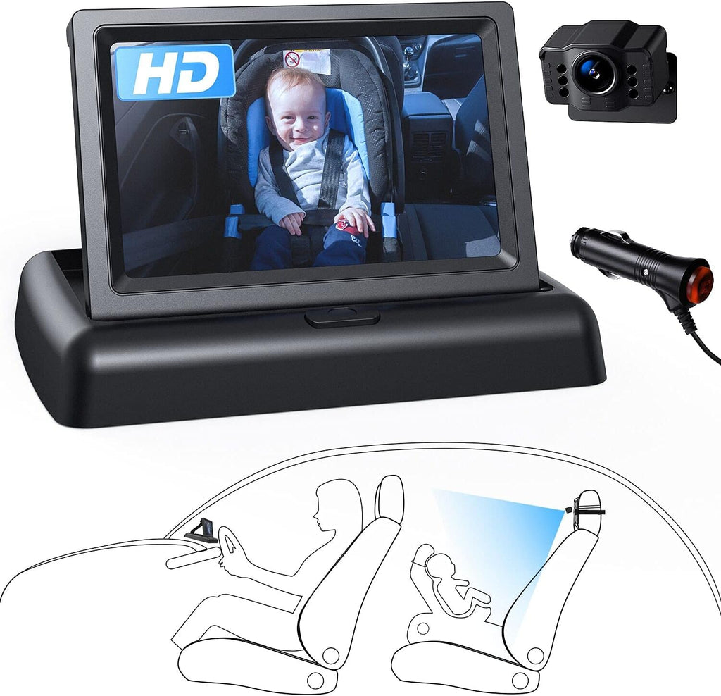 Baby Car Camera Mirror with Monitor Night Vision J3922
