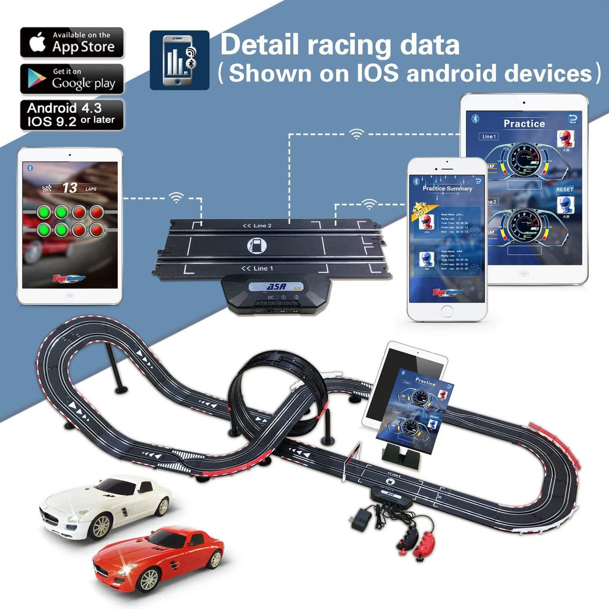 Slot car Set 1:43 Scale J8626