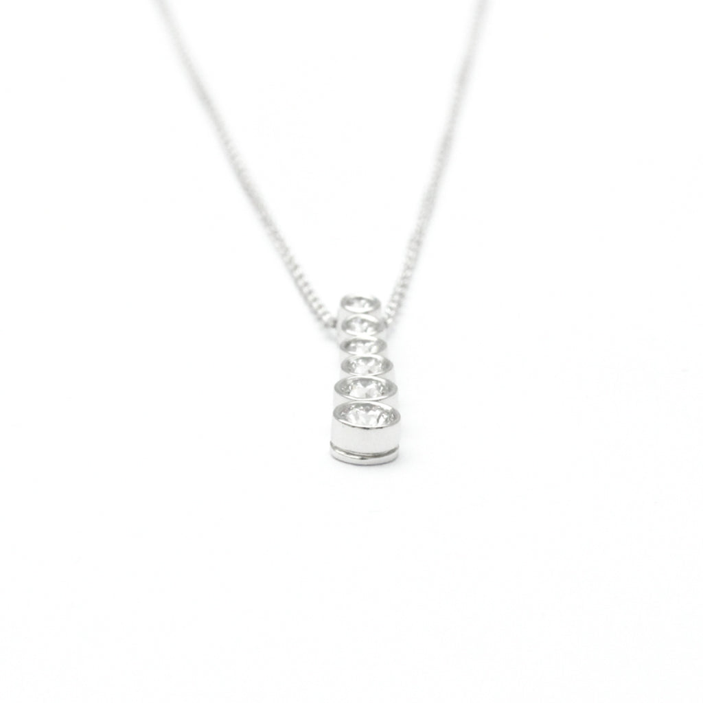 Platinum Diamond Drop Necklace J745831