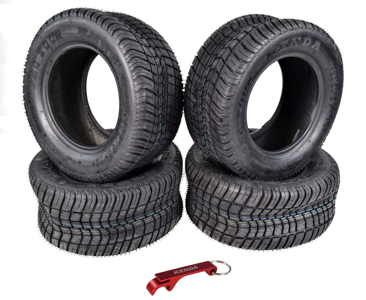 205/50-10 4 Ply Tubeless Golf Cart Tires 4 Pack Z13198