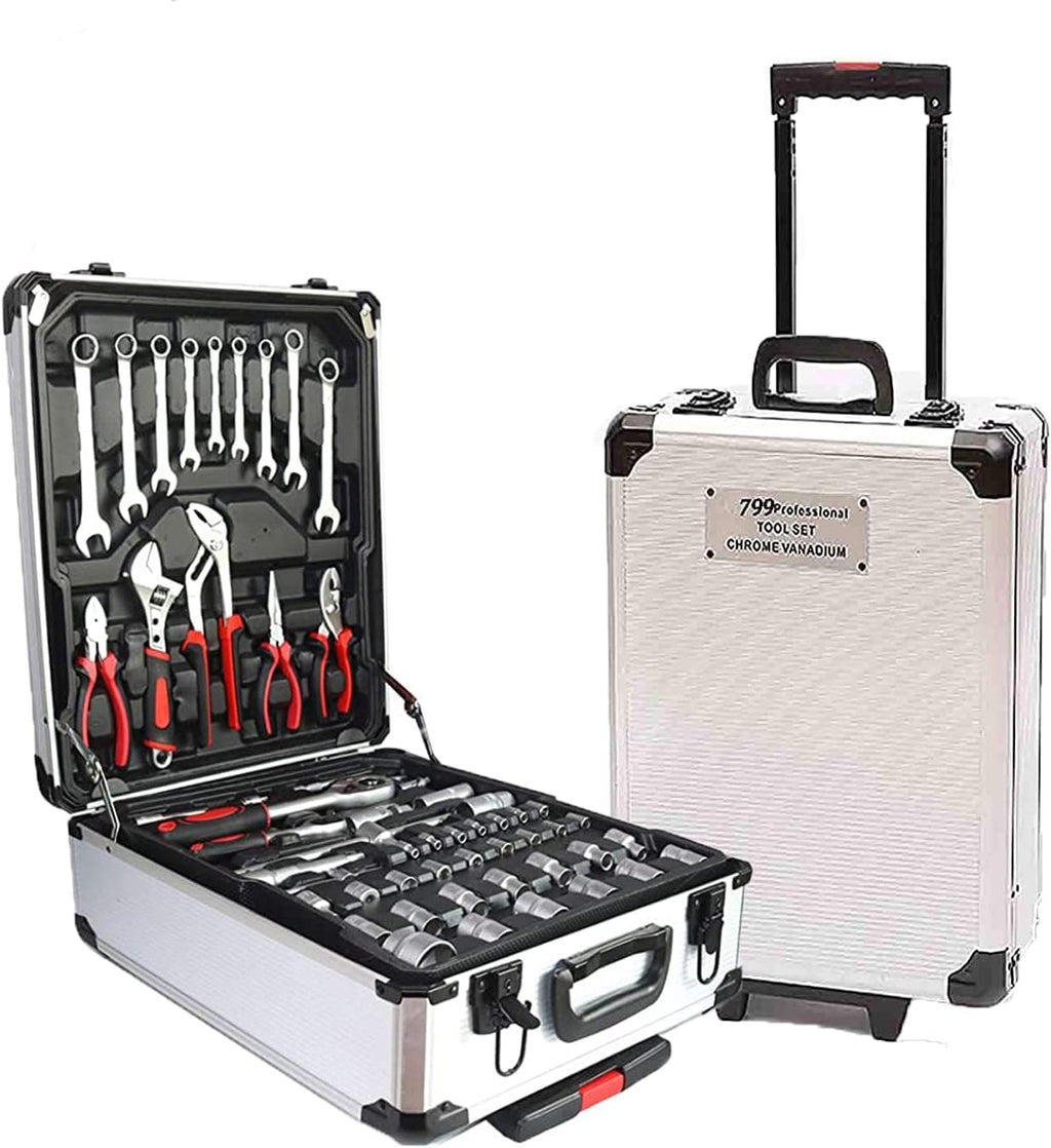 Black Portable Hand Tool Set with Toolbox T617203