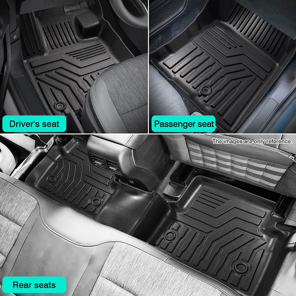 All-Weather TPE Floor Mat Liners Front & Rear Row Full Set S5665