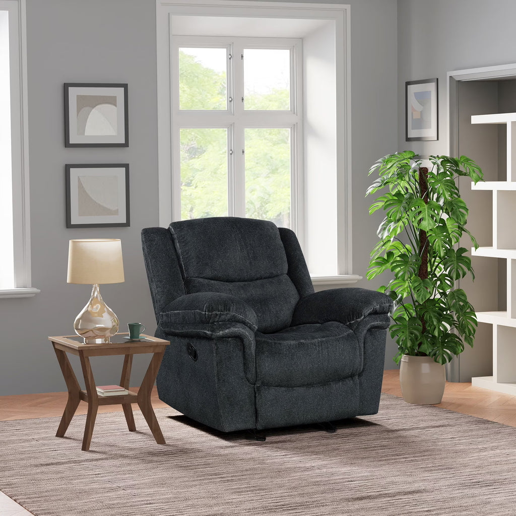 Dark Blue Manual Reclining Sofa I330400
