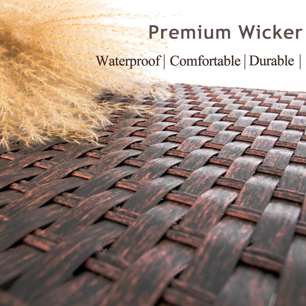 Outdoor Wicker Rattan Storage Box Table 70 Gallon M5339