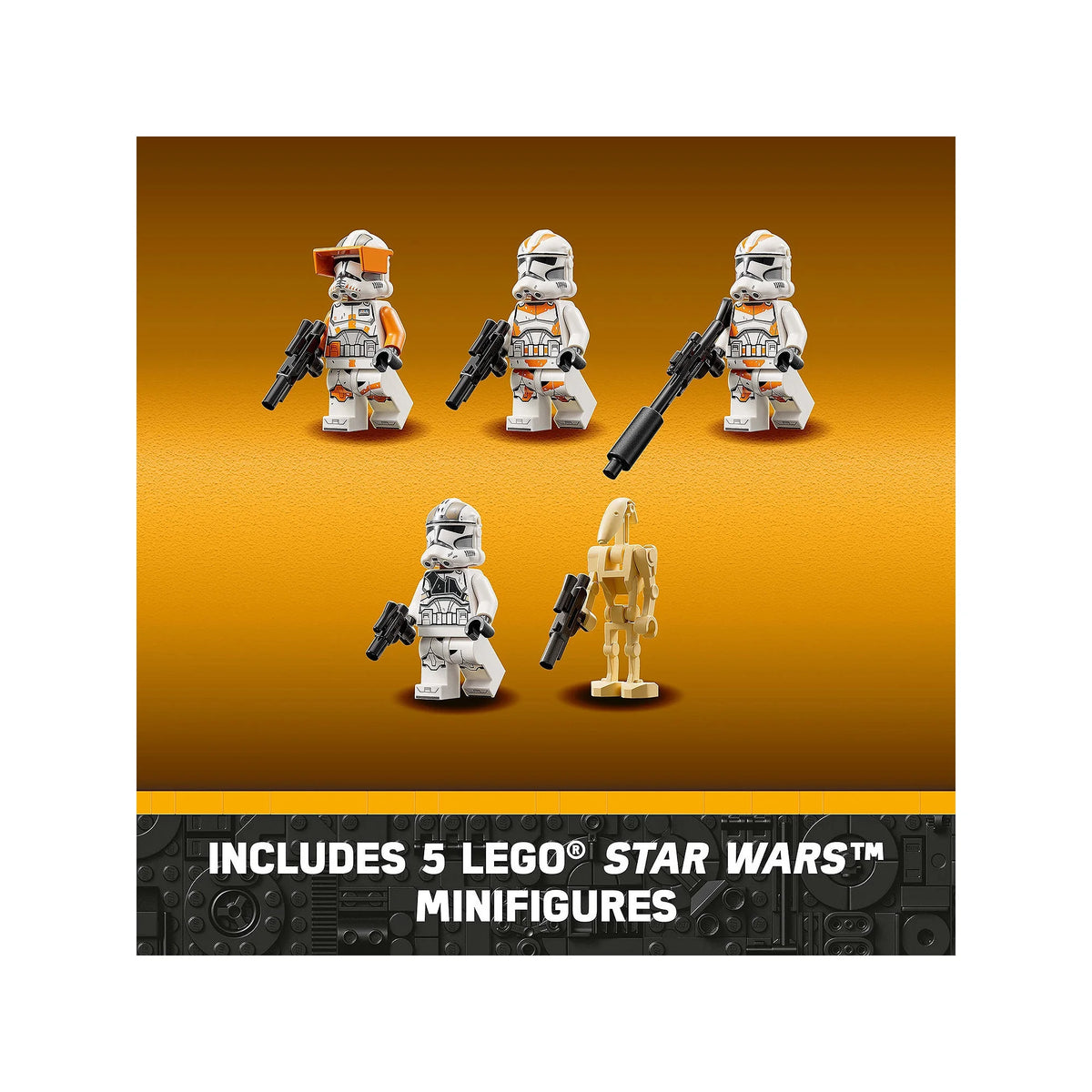 Poseable Toy with Clone Troopers & Battle Droid Figures I3040