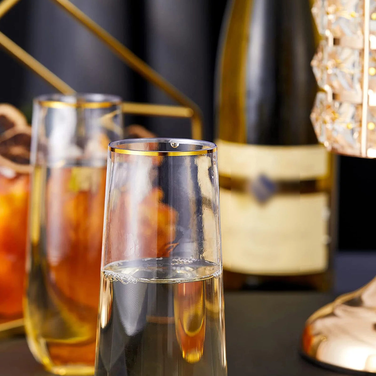 24Pcs 9oz Clear Champagne Glasses D8803