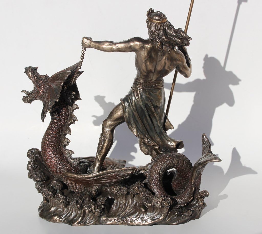 Cold Cast Bronze Hippocampus Statue X885402