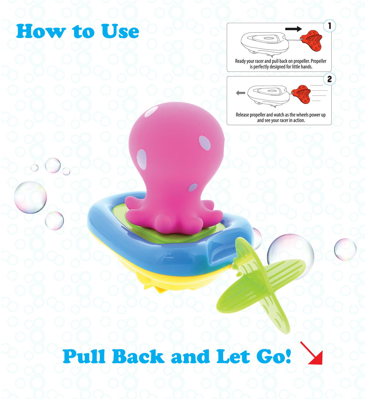 Sea Life Boat Racers Bundle Set of 4 Bath Toy M78091