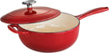 Enameled Cast Iron 3-Quart Saucier Gradated Red A954