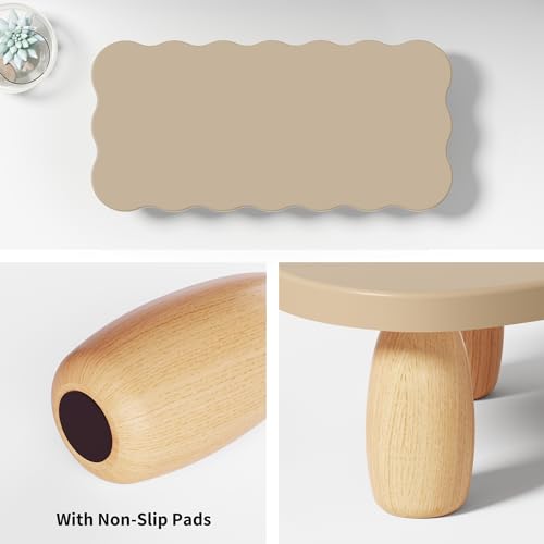 White Wood Monitor Stand Riser O59701