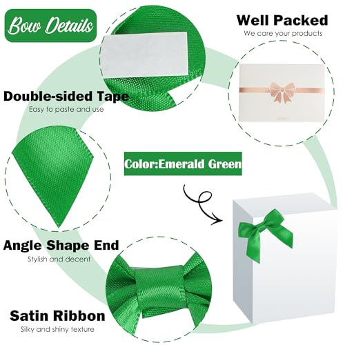 Red Satin Ribbon Bows 2" Self Adhesive 50 PCs Z97244