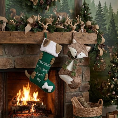 21 Inch Fabric Christmas Stockings U587593