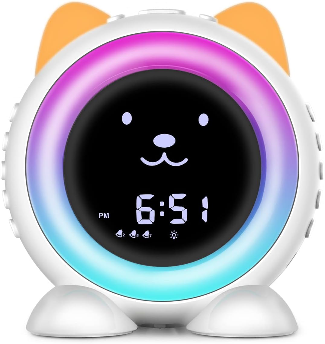 Cat Alarm Clock with Night Light & Sleep Sound Machine A615