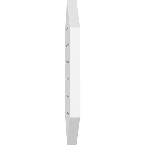 32x22W x 38x22H Vertical Peaked Surface Mount PVC Gable Vent 4/12 Pitch C6232