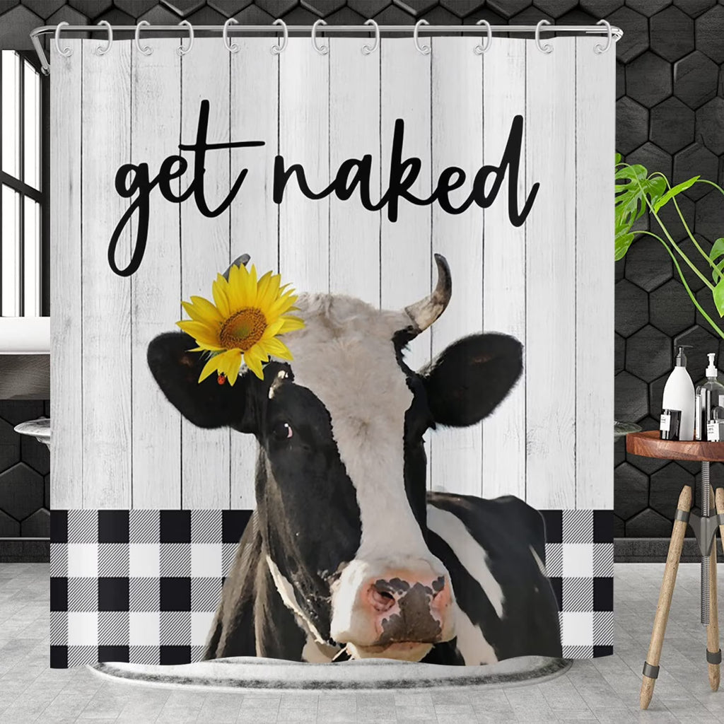 72x72 Inches Waterproof Polyester Shower Curtain with Hooks G487033