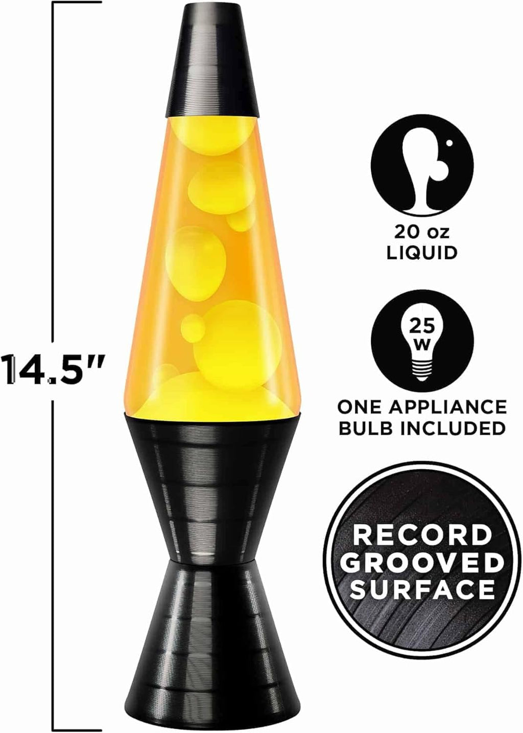 14.5'' Yellow Wax and Orange Liquid Motion Light Y2684