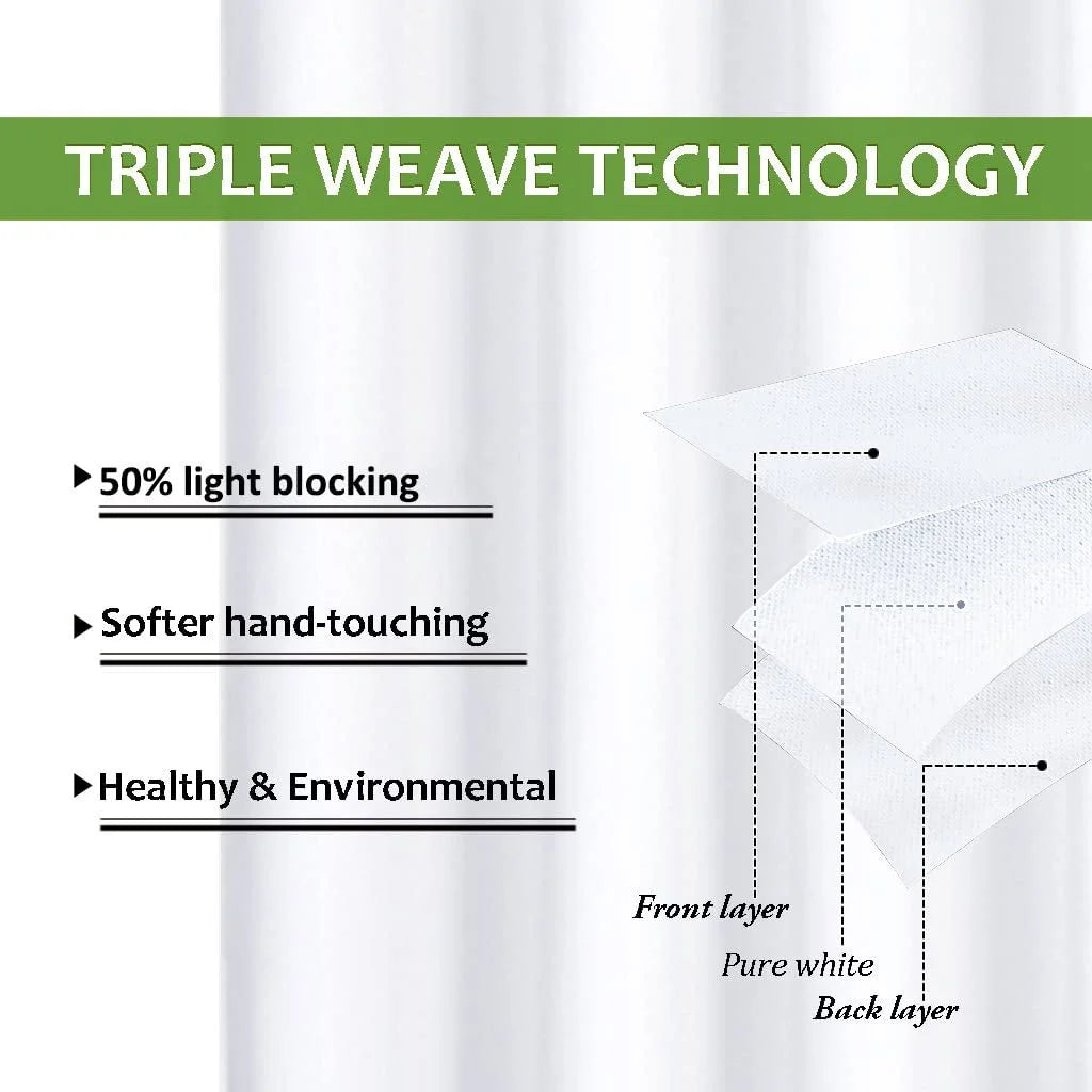 White 60 Inch Wide by 72 Inch Long Blackout Curtain Panel D854