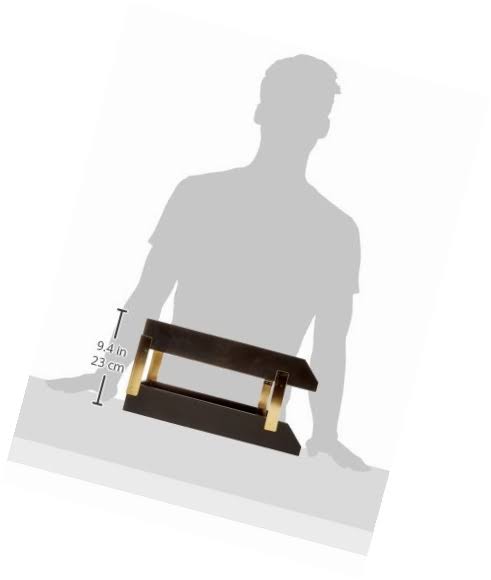 Black Leather Double Legal Trays with Gold Posts J121