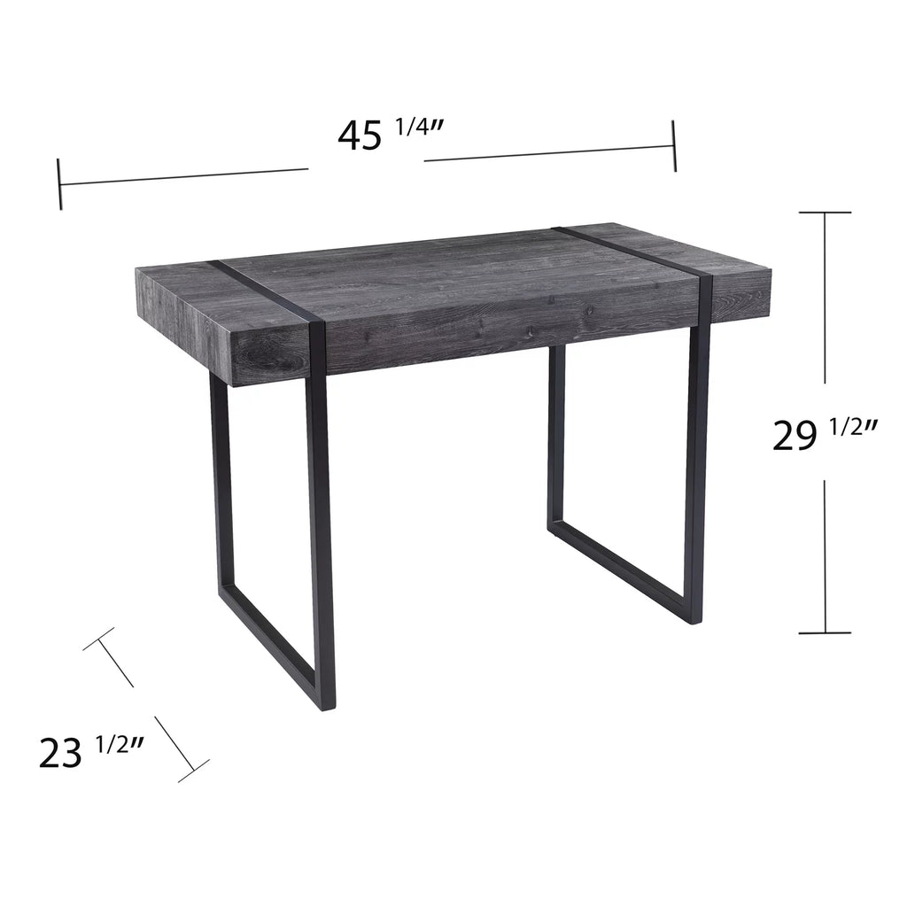 Black Wooden Small Space Writing Desk L59229