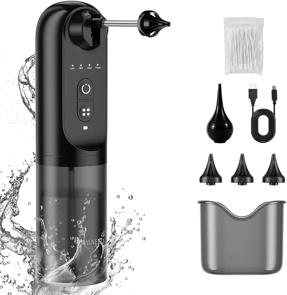 Electric Ear Wax Removal Kit with 3 Reusable Replacement Tips E1348