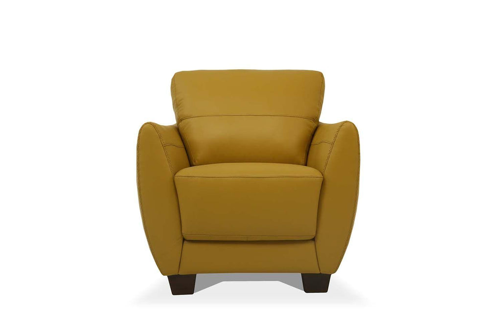 Mustard Leather Chair V17771
