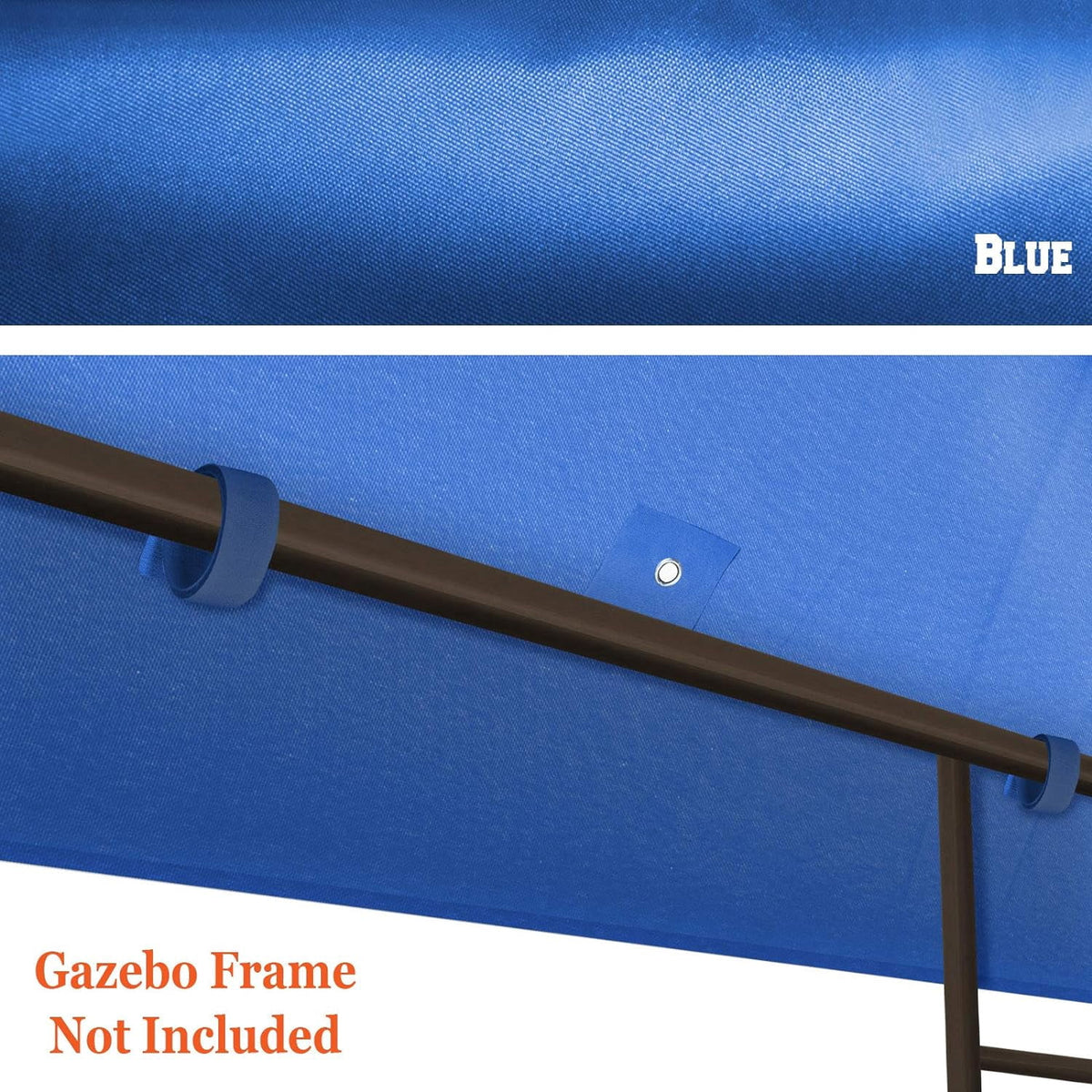 10'x10' Single Tier Blue Polyester Gazebo Canopy Top T801989