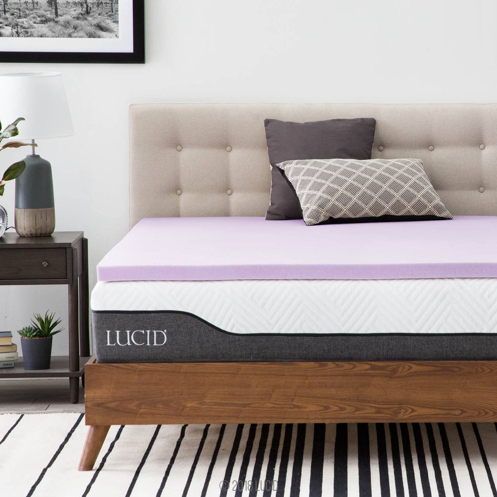 Full Lavender Infused Memory Foam Mattress Topper E996