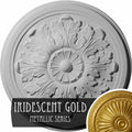 Hand-Painted Iridescent Gold Ceiling Medallion S558609