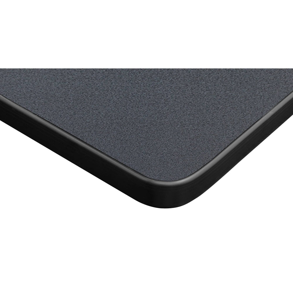 Mahogany Black Square Mobile Breakroom Table P562211