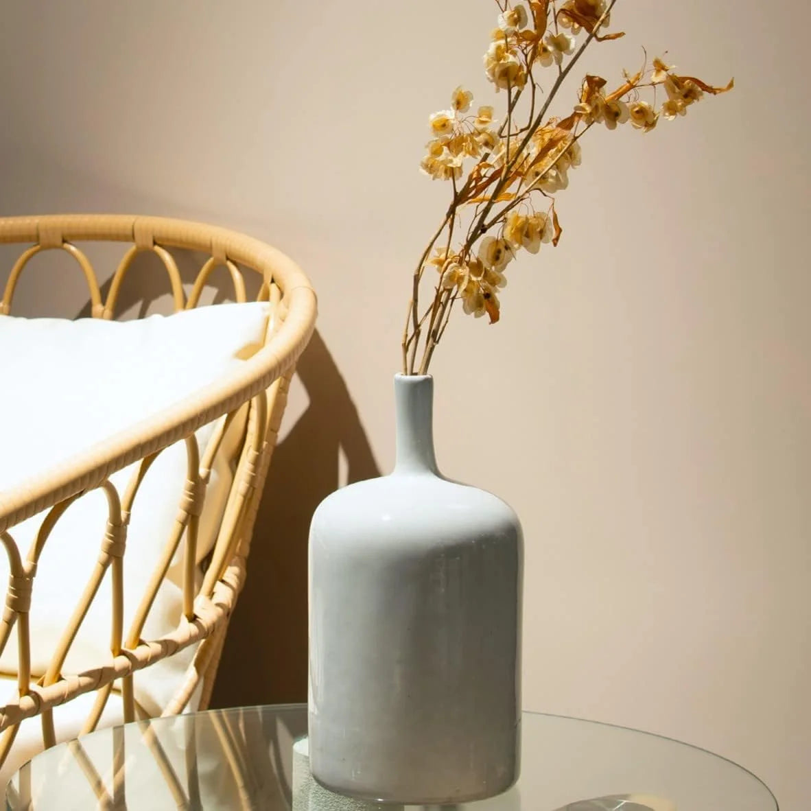 White Ceramic Vase 9.5 Inch H344878