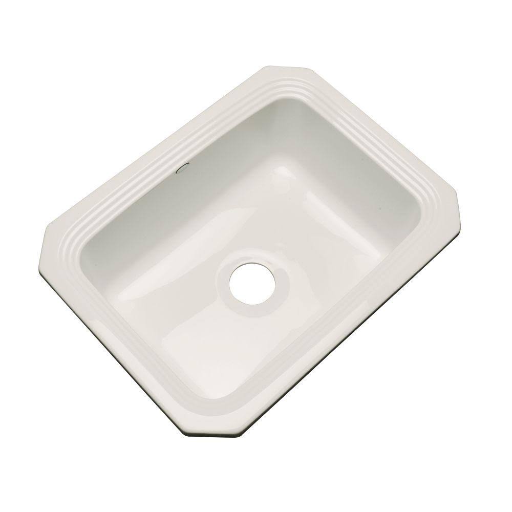 25 in. Single Bowl Acrylic Kitchen Sink in Almond, Brown F414038