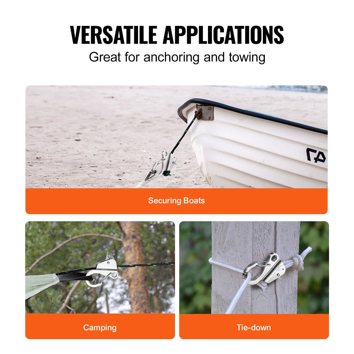 Boat Anchor Hook Knotless Anchor System Stainless Steel with Quick Release F980