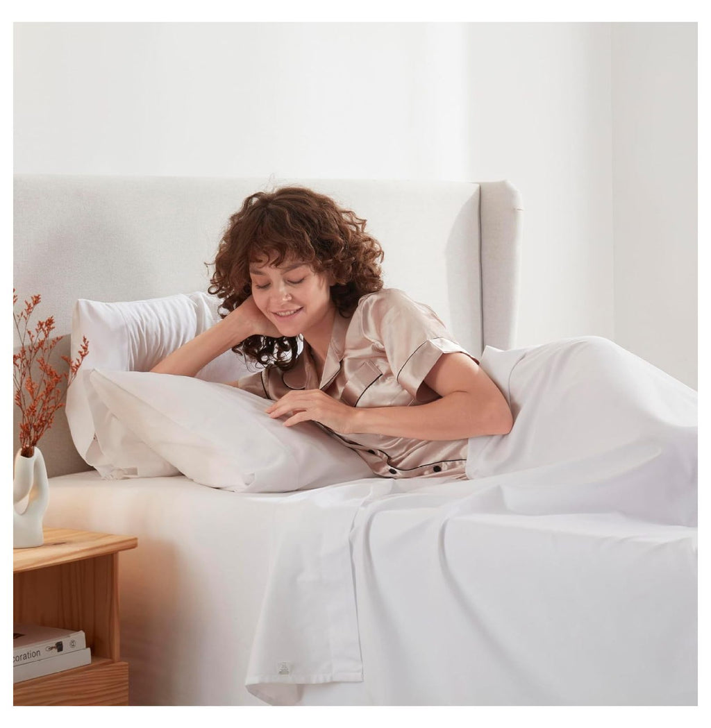White Twin Sheets Set 3 Piece Deep Pocket P609