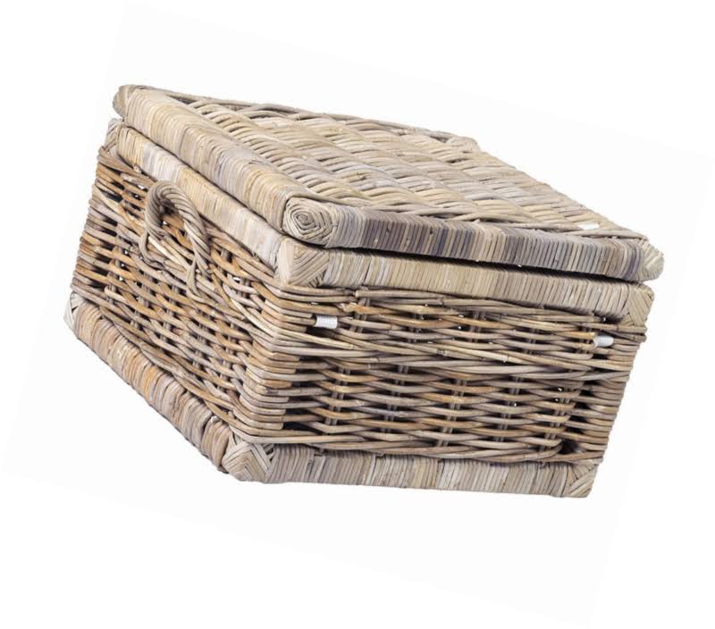 Brown Rattan Square Storage Trunk L971398