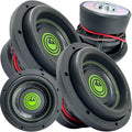 8 Inch 1200 Watt Car Audio Subwoofer Pair with Dual Voice Coil E8330
