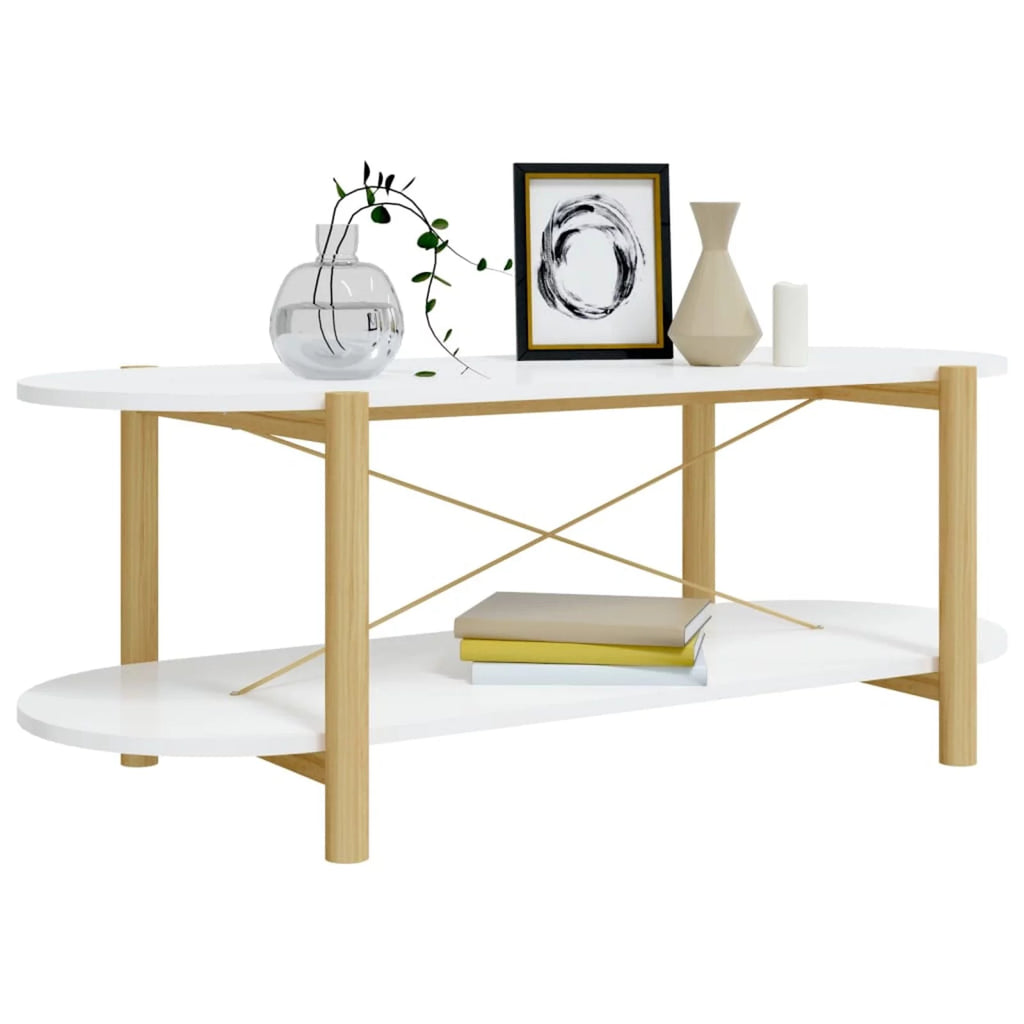 White Engineered Wood Coffee Table Y6794
