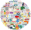 100pcs Inspirational Stickers for Water Bottles L99737