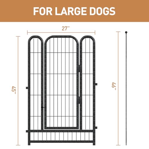 40 Inch 16 Panel Metal Dog Playpen Black-Silver N571725