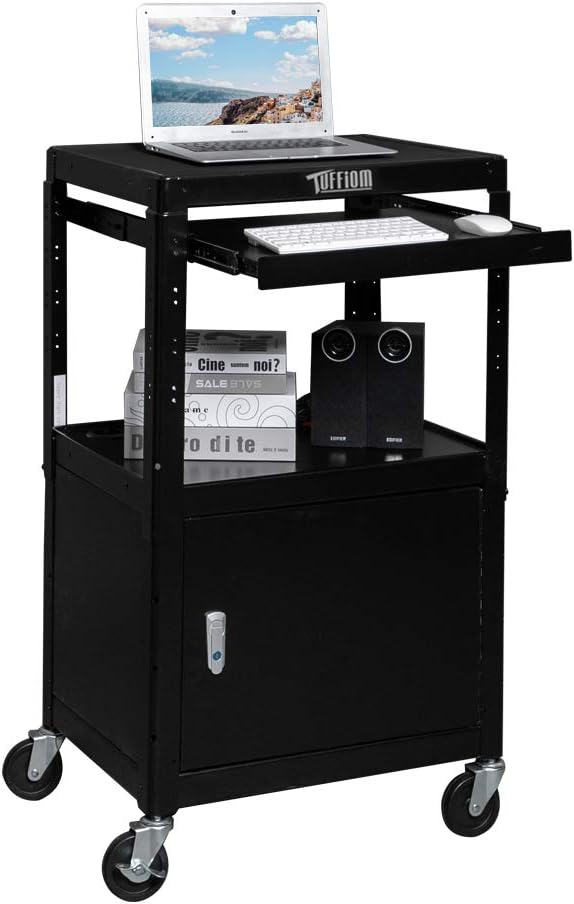 AV Presentation Cart with Keyboard Shelf B4140