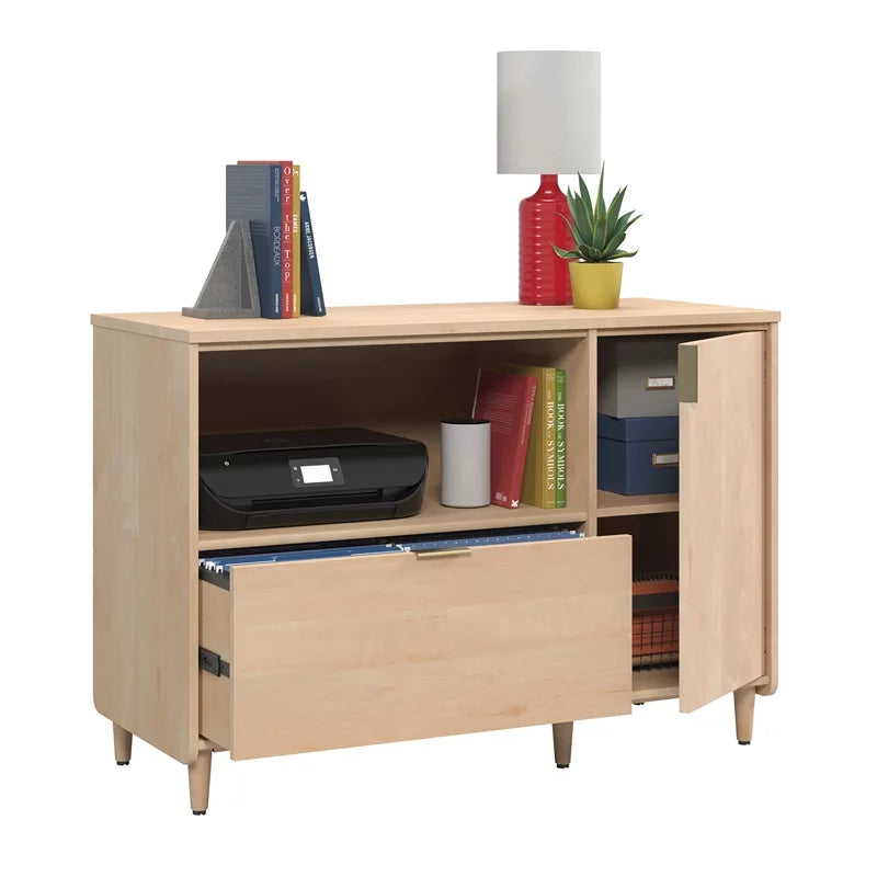 Engineered Wood Credenza Natural Maple Finish G56518