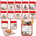 12 Pcs Christmas Pot Holders with Pocket Y958551