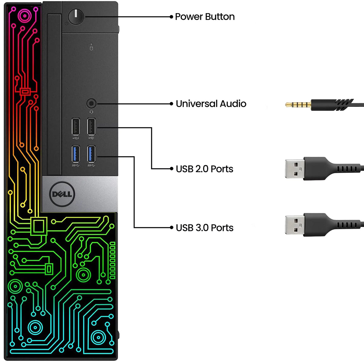 RGB Gaming Desktop Computer PC, Intel i5 6th Gen, AMD Radeon RX 550, 16GB Ram, 1TB SSD, 22 inch Monitor, Keyboard Mouse Headset, WiFi Windows 10 Pro U670